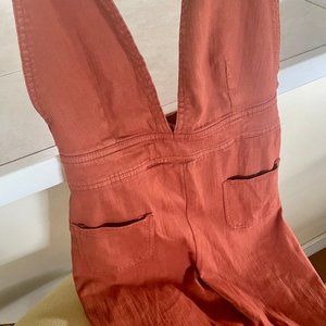 70's inspired Jean Rust overalls